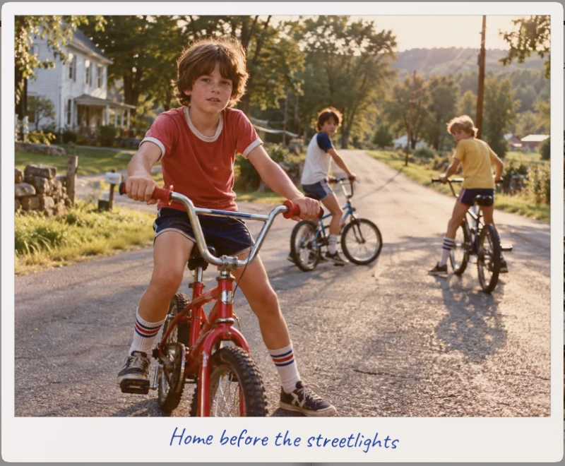A photo lifted out of the album, filling the screen